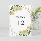 Elegant Gold Glitter Geo Yellow Florence Aankondiging (Staand voorkant)