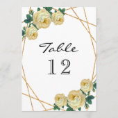 Elegant Gold Glitter Geo Yellow Florence Aankondiging (Achterkant)