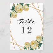 Elegant Gold Glitter Geo Yellow Florence Aankondiging (Voorkant)