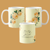 Elegant Gold Glitter Geometric Oranje Floral Wed Koffiemok