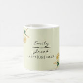 Elegant Gold Glitter Geometric Yellow Florence Wed Koffiemok (Center)