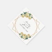 Elegant Gold Glitter Geometric Yellow Florence Wed Servet (Hoek)