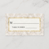  Elegant Gold Glitter Gilded Damask Cream Plaatskaartje (Achterkant)