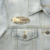 Elegant Gold Glitter Girl Face Silhouette Naamplaatje (In situ)