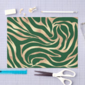 Elegant Gold Glitter Green Animal Print Zebra Tissuepapier (Craft)
