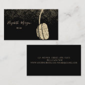 Elegant Gold Glitter Headphone DJ, Confetti Visitekaartje (Voorkant / Achterkant)