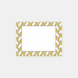 Elegant Gold Glitter Herringbone Chevron Pattern Post-it® Notes
