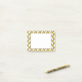 Elegant Gold Glitter Herringbone Chevron Pattern Post-it® Notes (Op bureau)