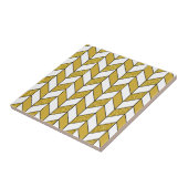 Elegant Gold Glitter Herringbone Chevron Pattern Tegeltje (Zijkant)