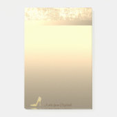 Elegant Gold Glitter High Hiel - Gepersonaliseerd Post-it® Notes (Voorkant)