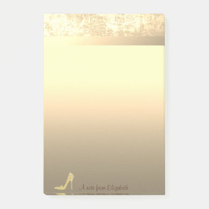 Elegant Gold Glitter High Hiel - Gepersonaliseerd Post-it® Notes