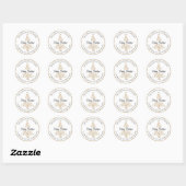 Elegant Gold Glitter Holiday Return-adres Ronde Sticker (Vel)