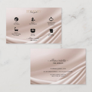 Elegant Gold Glitter Jewelry Care Visitekaartje
