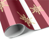 Elegant Gold Glitter-kerst Snowflake Patroon W Cadeaupapier (Rol Hoek)