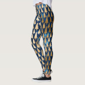Elegant Gold Glitter kerstbomen Holiday Yoga Leggings (Links)