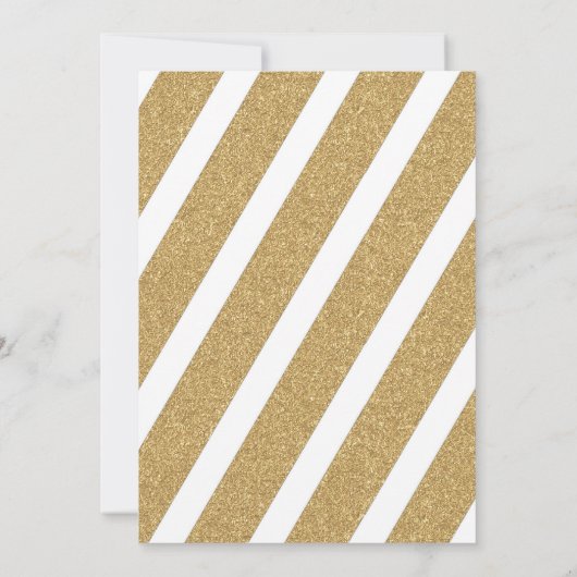 Elegant Gold Glitter-kerstfeest Kaart (Achterkant)