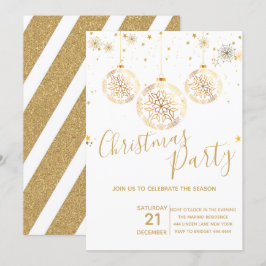 Elegant Gold Glitter-kerstfeest Kaart