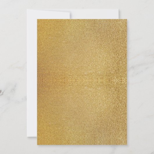 Elegant Gold Glitter-kerstfeest Kaart (Achterkant)