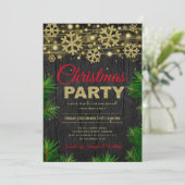 Elegant Gold Glitter-kerstfeestdag Kaart (Staand voorkant)