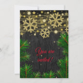 Elegant Gold Glitter-kerstfeestdag Kaart (Achterkant)