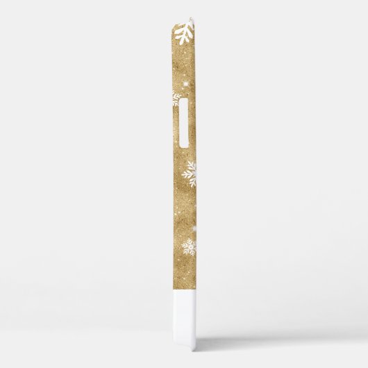 Elegant Gold Glitter-kerstsnowflake-patroon Case-Mate iPhone Case (Achterkant / Rechts)