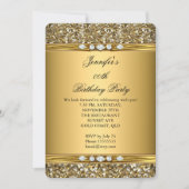 Elegant Gold Glitter Kijk uit Diamond Birthday Par Kaart (Voorkant)