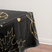 Elegant Gold Glitter laat een Ditsy Patroon over | Tafelkleed (Voorbeeld)