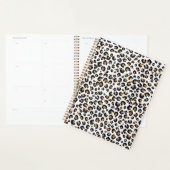 Elegant Gold Glitter Leopard Pattern Planner (Display)