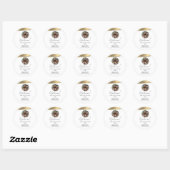 Elegant Gold Glitter Line Custom Welkom Foto toevo Ronde Sticker (Vel)