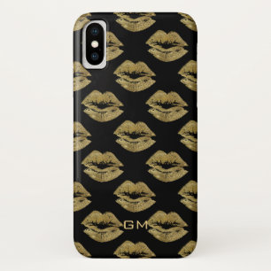 Elegant Gold Glitter Lips Patroon Case-Mate iPhone Case