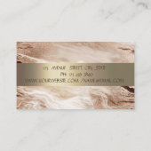 Elegant Gold Glitter Lotus Flower Marble Visitekaartje (Achterkant)