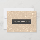 Elegant Gold Glitter Luxury Certificate Gift Kaart (Voorkant)