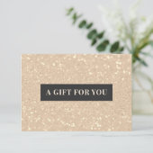 Elegant Gold Glitter Luxury Certificate Gift Kaart (Staand voorkant)