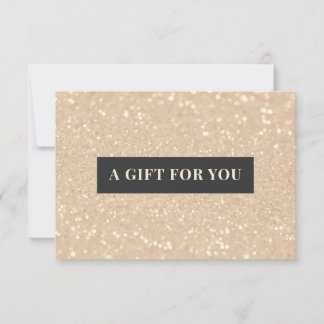 Elegant Gold Glitter Luxury Certificate Gift Kaart