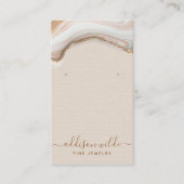 Elegant Gold Glitter Marble Agate Jewels Display Visitekaartje (Voorkant)