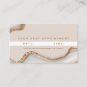 Elegant Gold Glitter Marble Agate Modern Chic Afsprakenkaartje (Voorkant)