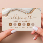 Elegant Gold Glitter Marble Agate Modern Chic Klantenkaartje