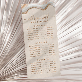 Elegant Gold Glitter Marble Agate Modern Chic Reclamekaart