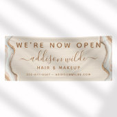 Elegant Gold Glitter Marble Agate Modern Chic Spandoek