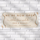 Elegant Gold Glitter Marble Agate Modern Chic Spandoek