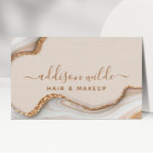 Elegant Gold Glitter Marble Agate Modern Chic Visitekaartje