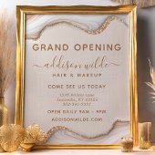 Elegant Gold Glitter Marble Agate Modern Flyer