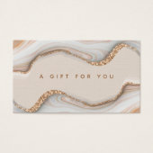 Elegant Gold Glitter Marble Agate Modern Gift Kaar Visitekaartje (Voorkant)