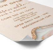 Elegant Gold Glitter Marble Agate Moderne Business Poster (Hoek)