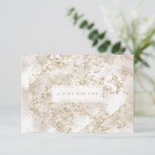 Elegant Gold Glitter Marble Gift Certificate Kaart (Staand voorkant)
