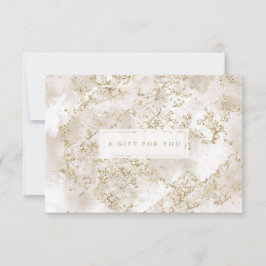 Elegant Gold Glitter Marble Gift Certificate Kaart