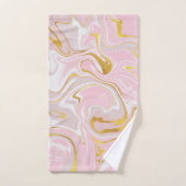 Elegant Gold Glitter Marble Modern Chic Bath T Bad Handdoek (Handdoek)