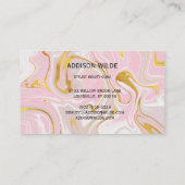 Elegant Gold Glitter Marble Modern Chic Business Visitekaartje (Achterkant)