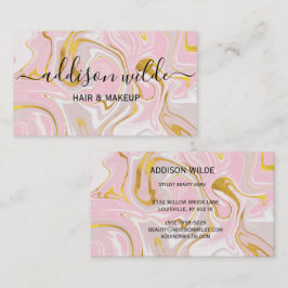 Elegant Gold Glitter Marble Modern Chic Business Visitekaartje