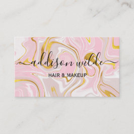 Elegant Gold Glitter Marble Modern Chic Business Visitekaartje